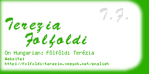 terezia folfoldi business card