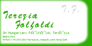 terezia folfoldi business card